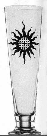 Tattoo Black Tribal Sun Pilsner Glass