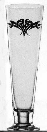 Tattoo Black Tribal Wing Pilsner Glass