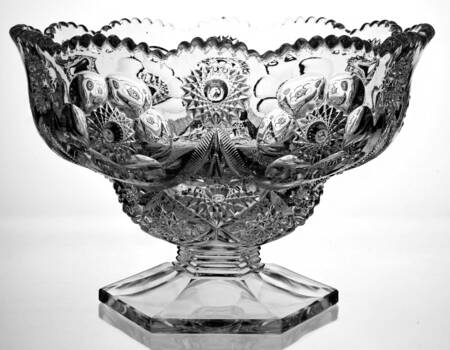 Sextec Clear Footed Orange Bowl