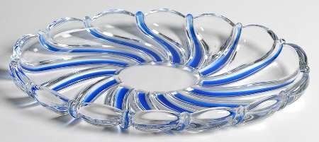 Peppermint Cobalt Oval Sweet Meat Dish