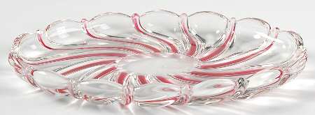Peppermint Red Oval Sweet Meat Dish