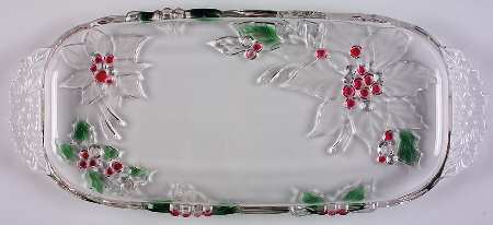 Holiday Bloom Round Canape Serving Platter