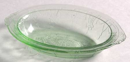 Jennifer Minatures Green Oval Vegetable Bowl