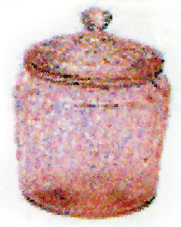 Jennifer Minatures Green Cracker Jar & Lid