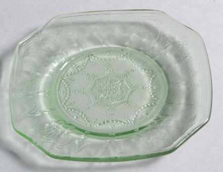 Jennifer Minatures Green Square Salad Plate