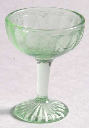 Jennifer Minatures Green Champagne/Tall Sherbet
