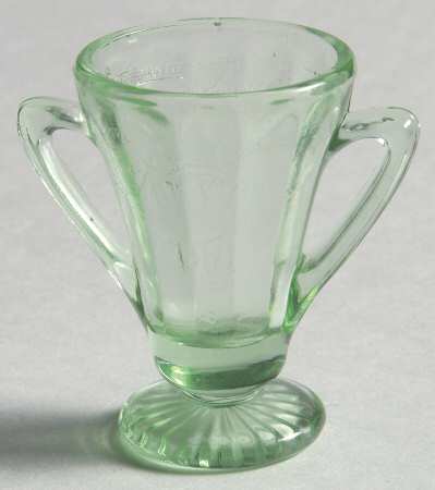 Jennifer Minatures Green Tall Footed Open Sugar