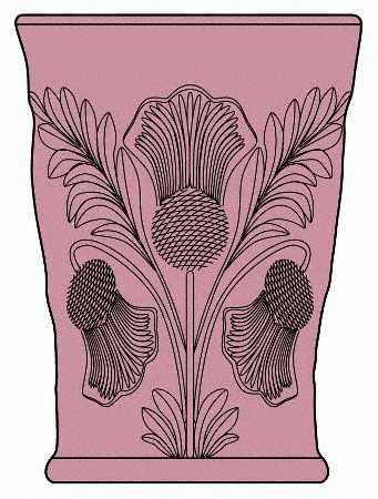 Inverted Thistle Cranberry Ice (Dark Pink)