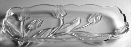 Tulips Satin 14" Rectangular Tray