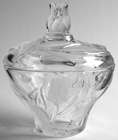 Tulips Satin Candy Dish & Lid