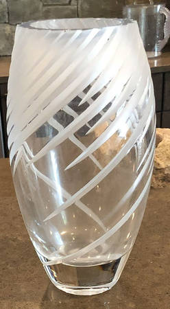 Tempest (Gray Cut) 12" Flower Vase