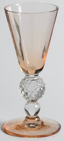 Golf Ball Peach (Optic, Clear Foot) Sherry Glass