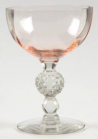 Golf Ball Peach (Optic, Clear Foot) Champagne/Tall Sherbet