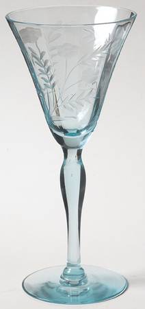 Louella (Aqua) Stem #7604-1-2) Wine Glass