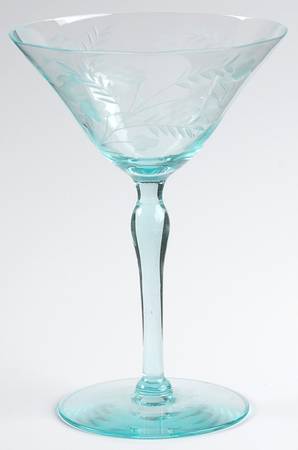 Louella (Aqua) Stem #7604-1-2) Champagne/Tall Sherbet