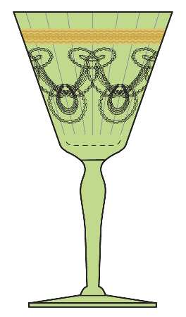 Necklace Green Gold (7659) by Morgantown