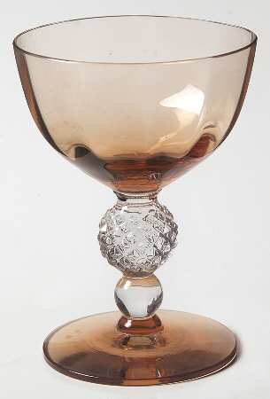 Golf Ball Amber (Bowl Foot) Optic Liquor Cocktail