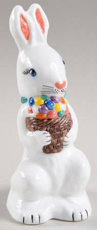 Animals & Figurines Rabbit Holding Basket of Eggs