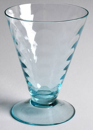 Hampton Palm Optic-Aqua (Stem #7614) 8 Oz Footed Tumbler