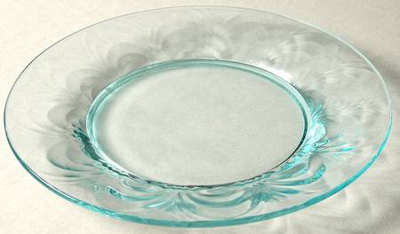 Hampton Palm Optic-Aqua (Stem #7614) Salad Plate