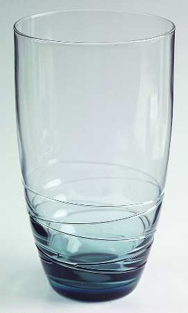 Cobalt Swirl Blue Highball Glass