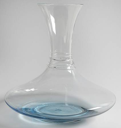 Cobalt Swirl Blue Open Decanter