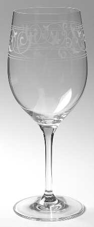 Elegant Scroll Water Goblet