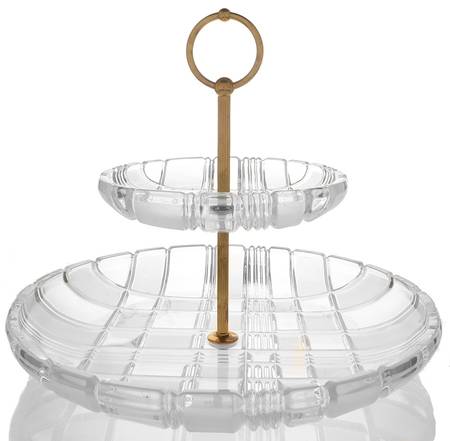 Stratton Clear Frost 2 Tier Serving Tray