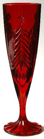 Christmas Tree Red Fluted Champagne