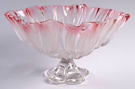 Tulips Pink 11" Footed Bowl