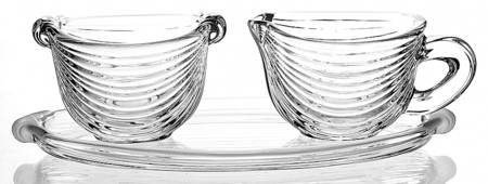 Neo Classic (Older, Giftware) Creamer, Sugar and Tray Set