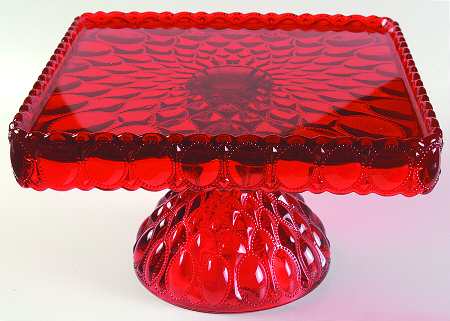 Elizabeth Red Square Cake Stand