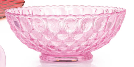Elizabeth Pink 10" Large Fruit Bowl
