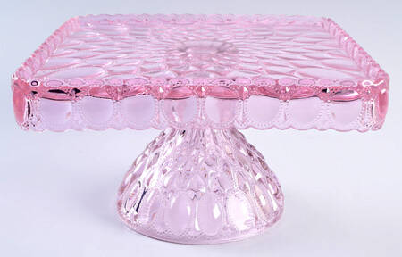 Elizabeth Pink Square Cake Stand