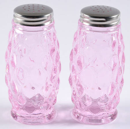 Elizabeth Pink Shaker Set w/Metal Lids