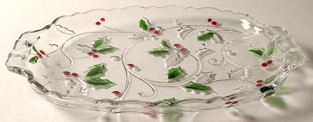 Merry Holly 15" Rectangular Platter