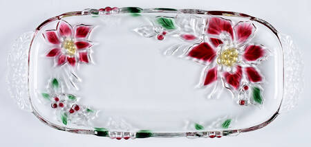 Christmas Poinsettia Canape Tray