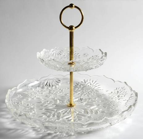 Snowflake 2 Tier Serving Tray