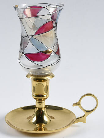 La Fleur Brass and Glass Globe Chamberstick