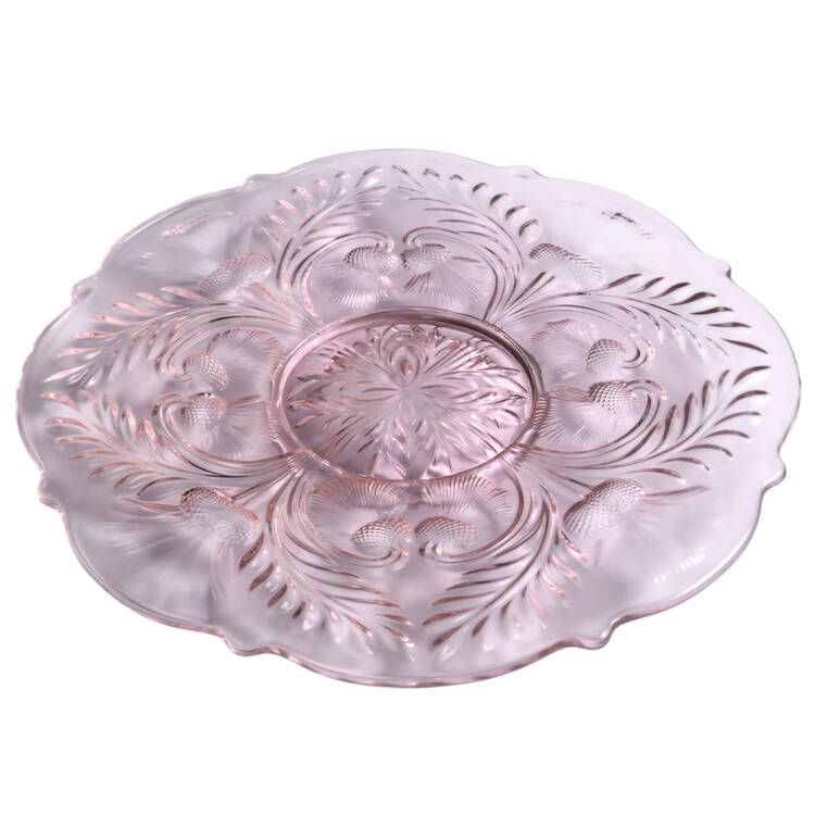 Inverted Thistle Light Pink (Rose) 12" Round Platter