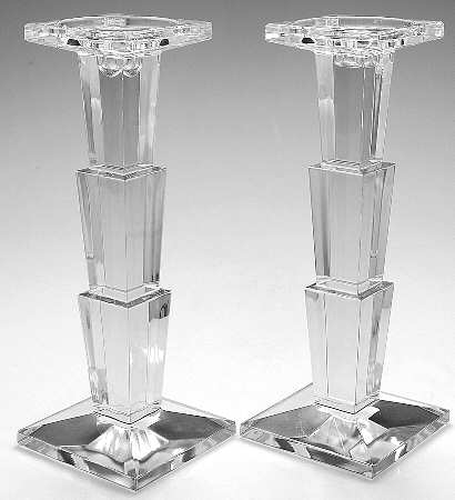 Empire Pair of 12" Single Candlesticks