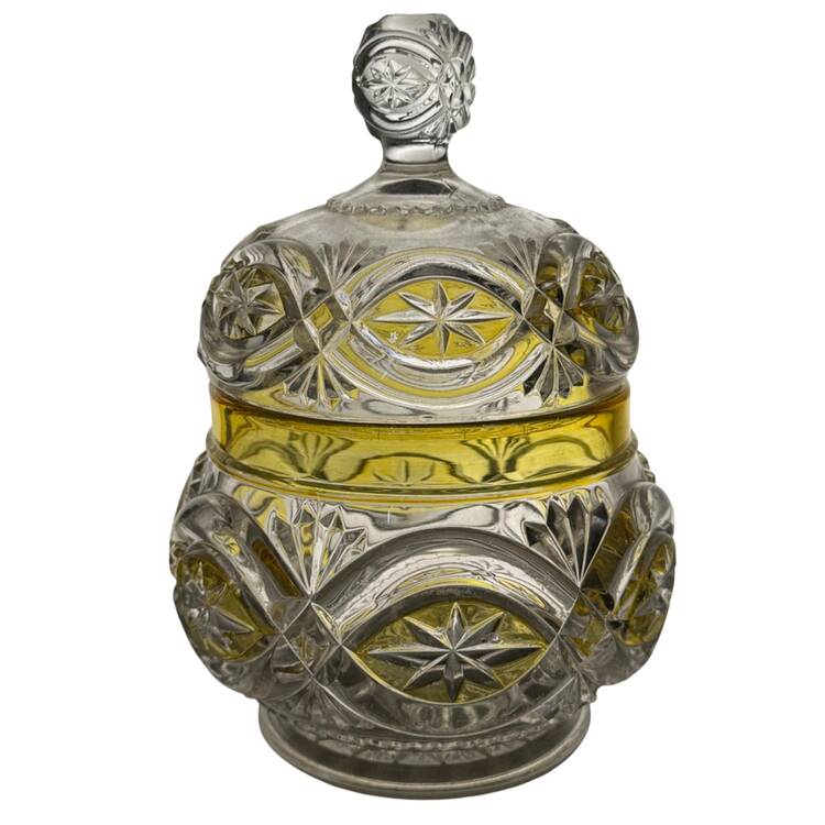 Brittanic Yellow Flash Sugar Bowl & Lid