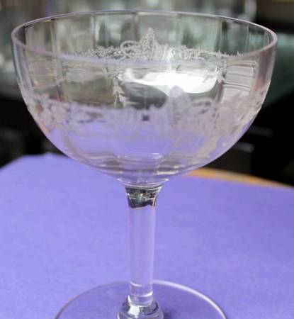 Brambler Rose Clear (Stem 7565) Champagne/Tall Sherbet