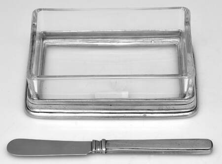 Classic (Crystal, Pewter) Butter Tray with 1 Spreader
