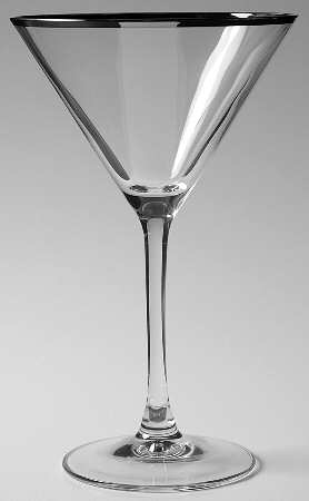 Classic Platinum Martini Glass
