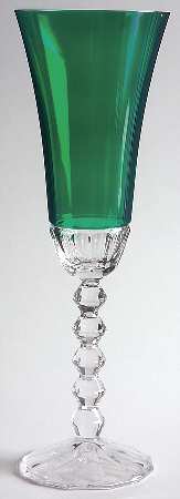 Gemstone (Colored) Emerald Green Fluted Champagne