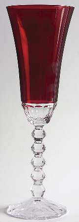 Gemstone (Colored) Plum/Red Fluted Champagne