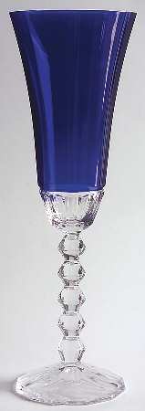 Gemstone (Colored) Cobalt Blue Fluted Champagne