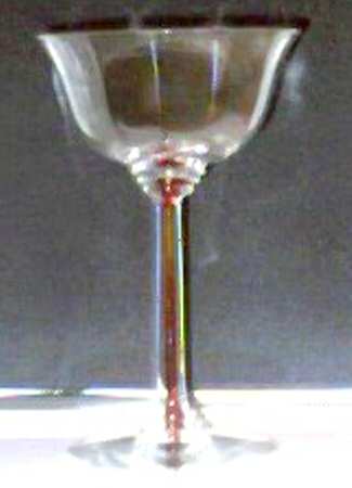 Fontanne Red Clear Champagne/Tall Sherbet