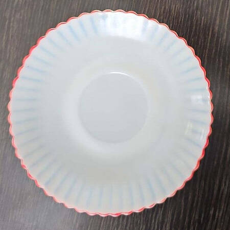 Petalware Cremax (Beige, Red Trim) Saucer Only